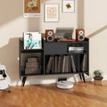 Meuble tourne-disque avec rangement pour vinyles - 35 P x 120 L x 85,5 H cm