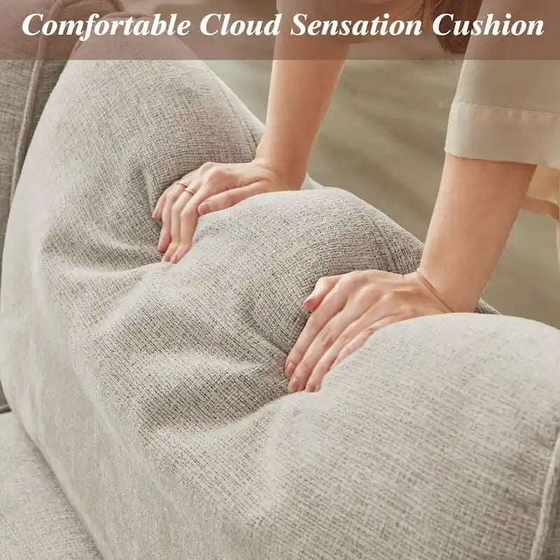 Canapé causeuse en lin chenille moderne de 80 po pour salon