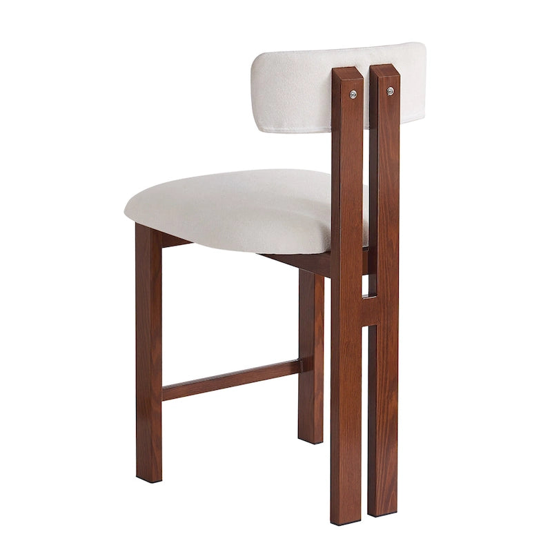 Tabourets de comptoir rembourrés ronds de 26,5 po, ensemble de 2 chaises de bar à dossier bas avec cadre en métal noir