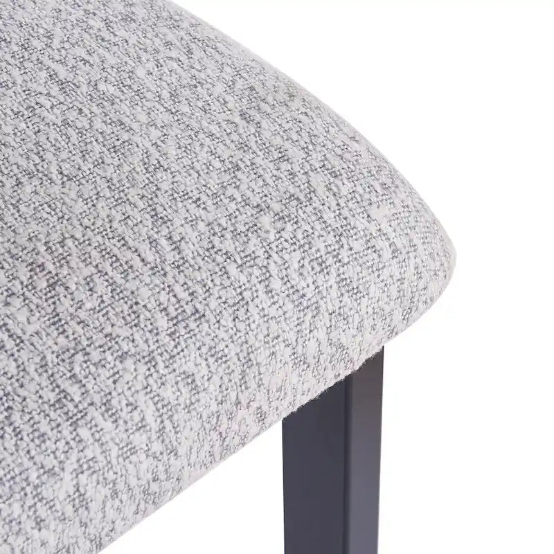 Tabourets de comptoir rembourrés ronds de 26,5 po, ensemble de 2 chaises de bar à dossier bas avec cadre en métal noir