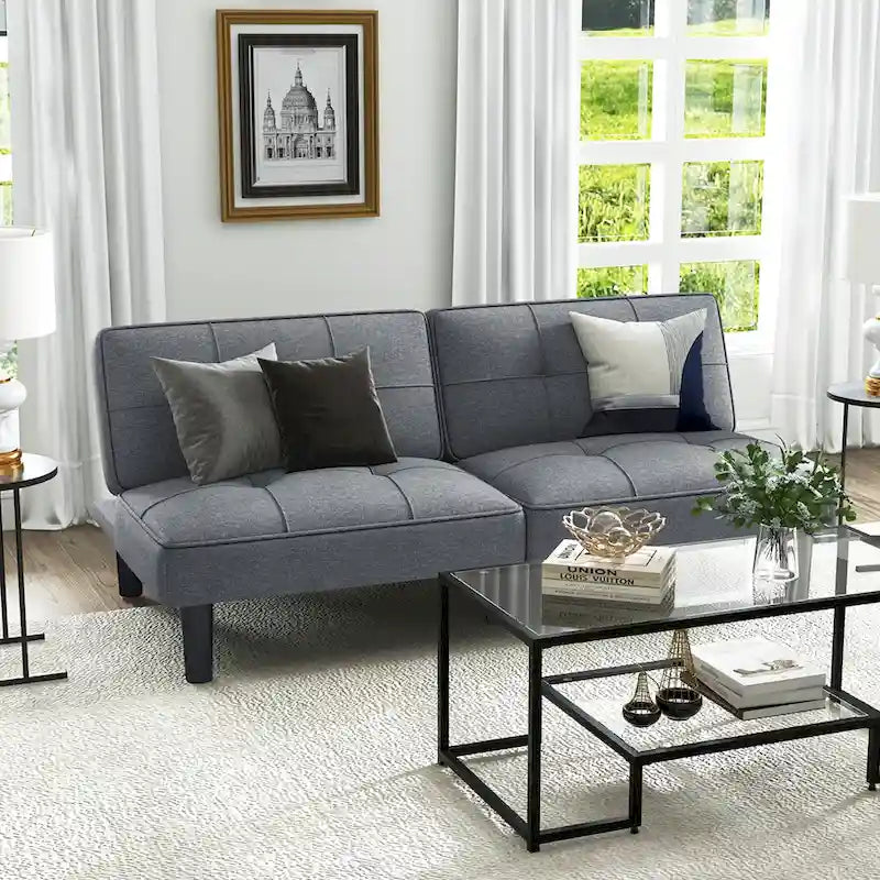 Canapé-lit futon convertible pliable avec 6 positions réglables - Voir les détails