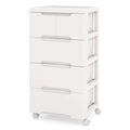 1 CHARIOT DE RANGEMENT ROULANT EN PLASTIQUE À 5 TIROIRS AVEC 4 ROUES UNIVERSELLES - Voir les détails