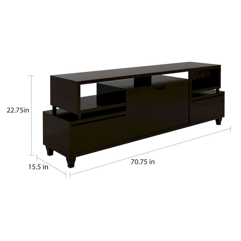 Console TV multifonctionnelle de 70 pouces avec rangement
