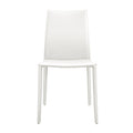 Chaise de salle à manger en cuir reconstitué de style milieu de siècle