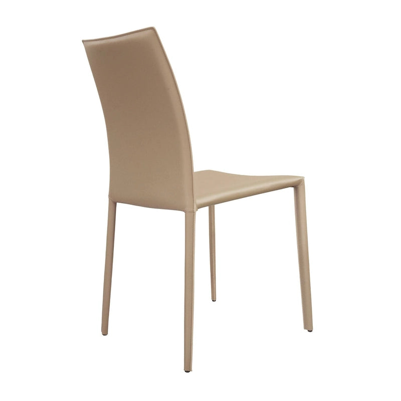 Chaise de salle à manger en cuir reconstitué de style milieu de siècle