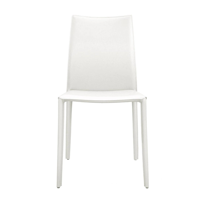 Chaise de salle à manger en cuir reconstitué de style milieu de siècle