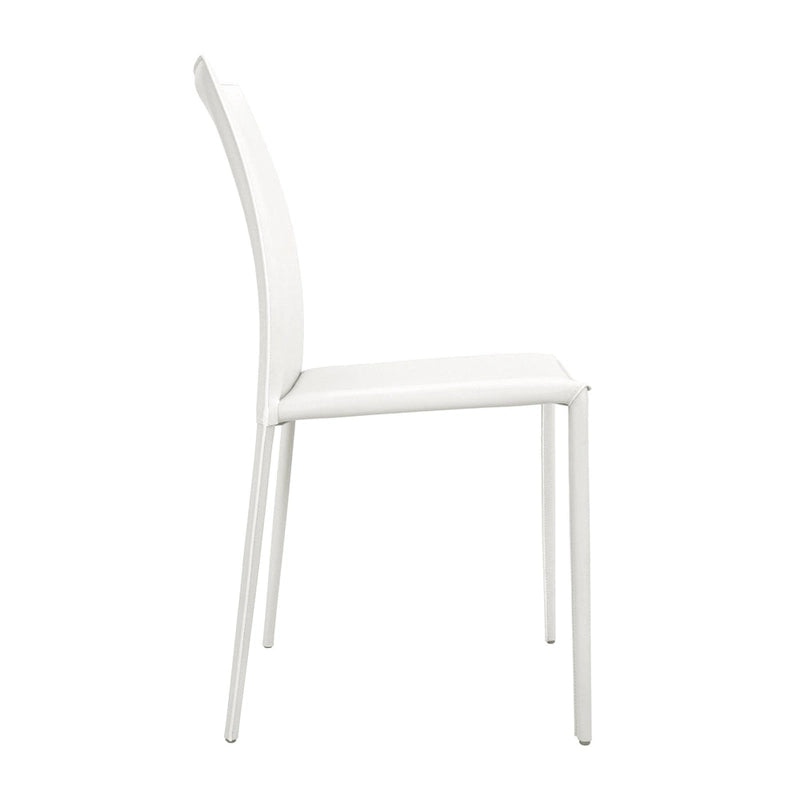 Chaise de salle à manger en cuir reconstitué de style milieu de siècle