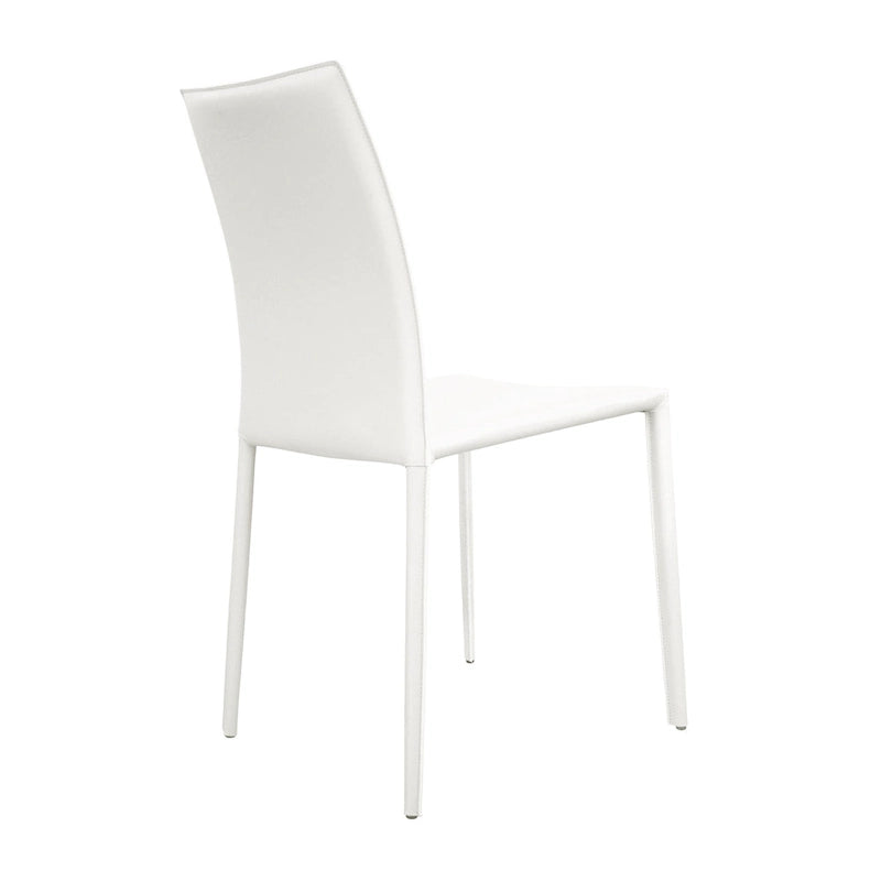 Chaise de salle à manger en cuir reconstitué de style milieu de siècle