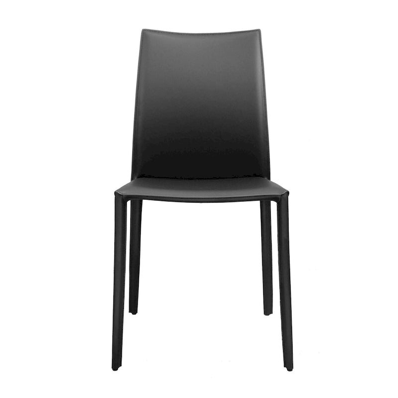Chaise de salle à manger en cuir reconstitué de style milieu de siècle