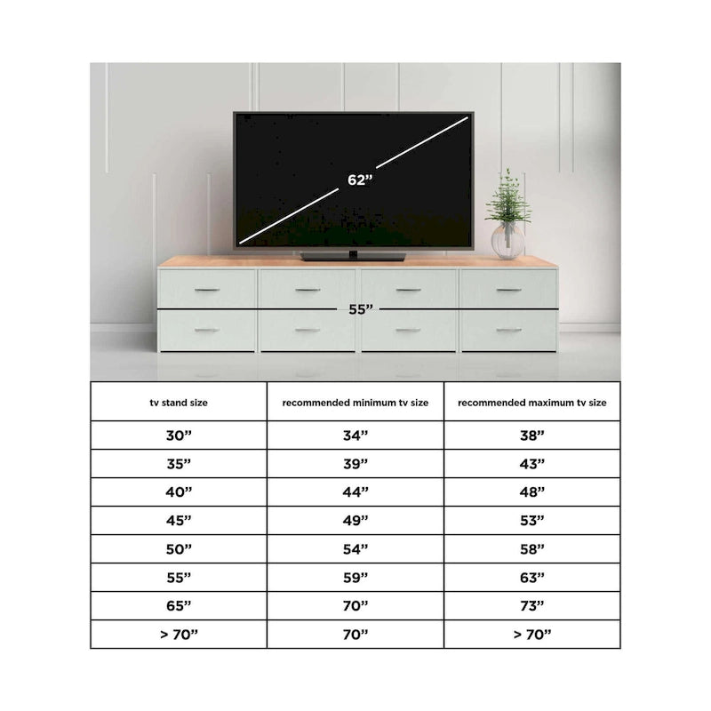Meuble TV grand format décontracté, marron