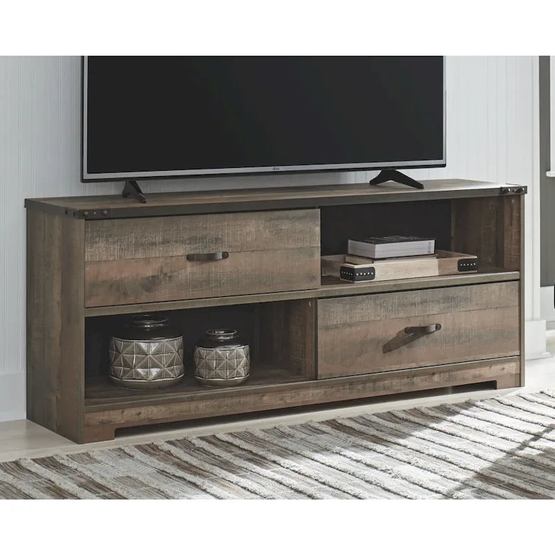Meuble TV grand format décontracté, marron