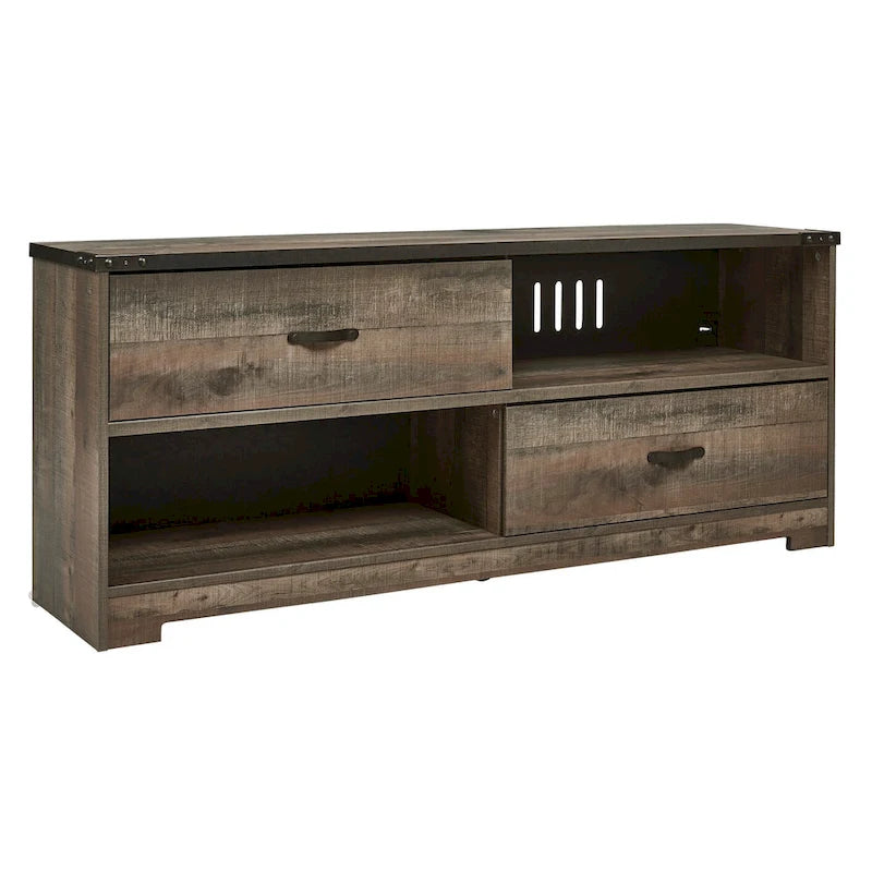 Meuble TV grand format décontracté, marron