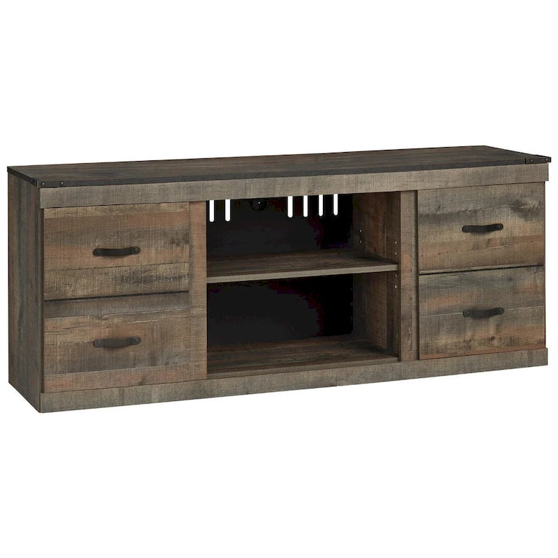 Meuble TV grand format décontracté, marron