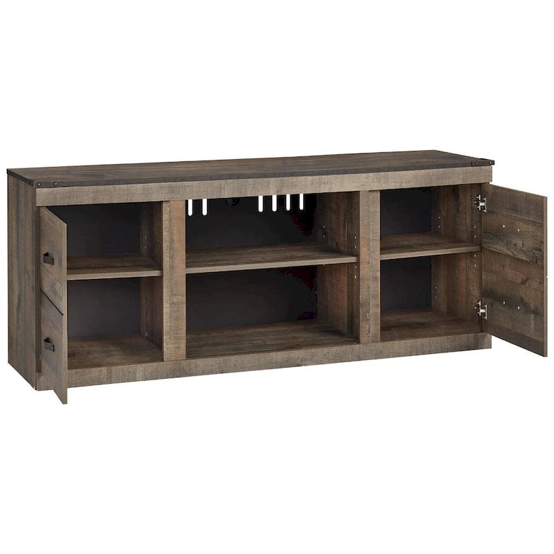 Meuble TV grand format décontracté, marron