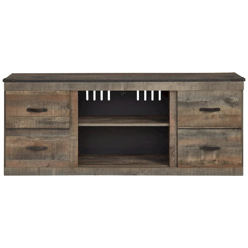 Meuble TV grand format décontracté, marron