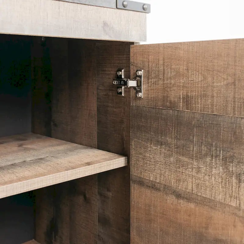 Meuble TV grand format décontracté, marron