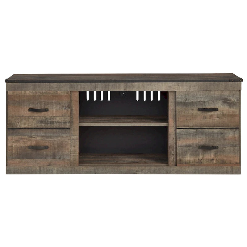 Meuble TV grand format décontracté, marron