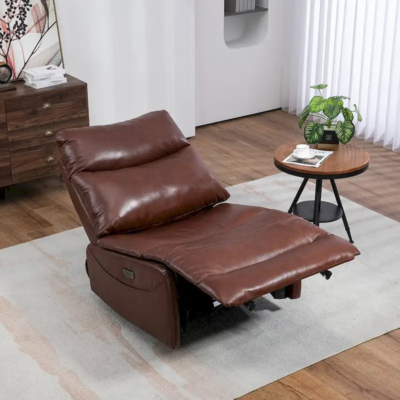 Fauteuil inclinable électrique en cuir véritable, Canapé inclinable, Canapé minimaliste
