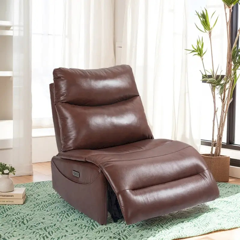 Fauteuil inclinable électrique en cuir véritable, Canapé inclinable, Canapé minimaliste