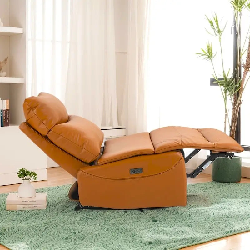 Fauteuil inclinable électrique en cuir véritable, Canapé inclinable, Canapé minimaliste