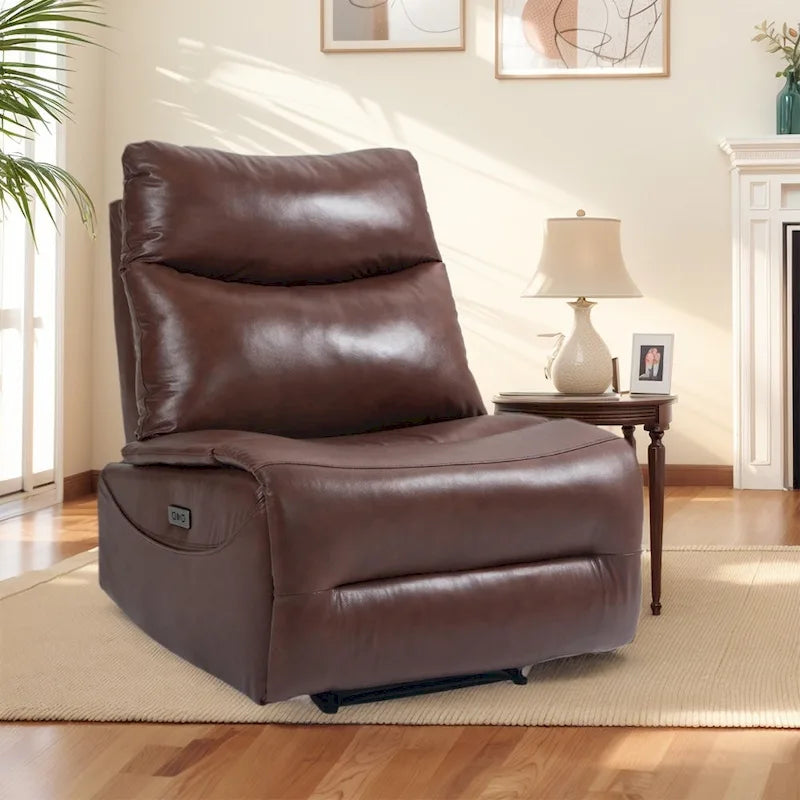 Fauteuil inclinable électrique en cuir véritable, Canapé inclinable, Canapé minimaliste