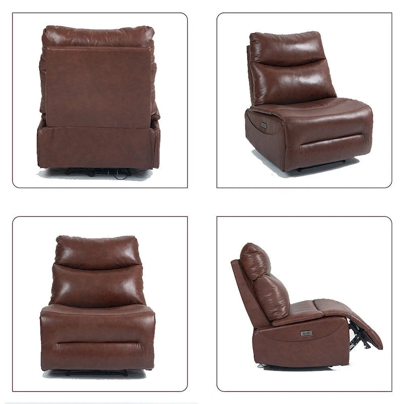 Fauteuil inclinable électrique en cuir véritable, Canapé inclinable, Canapé minimaliste