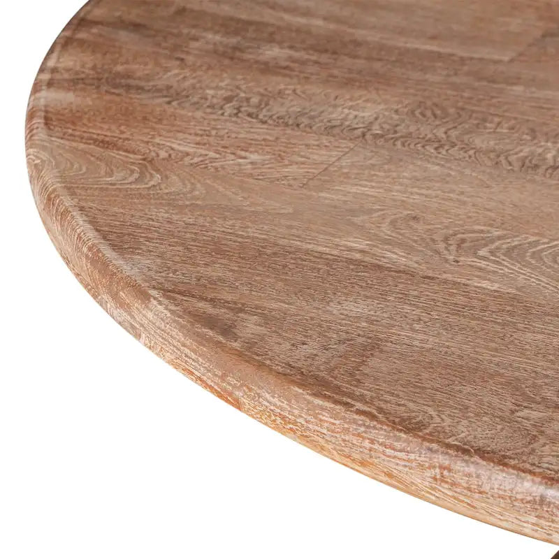 Table à manger ronde en bois de manguier