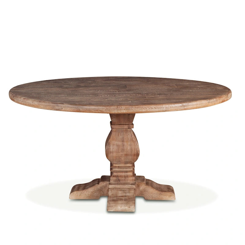 Table à manger ronde en bois de manguier
