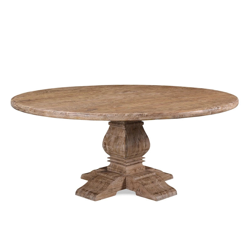 Table à manger ronde en bois de manguier