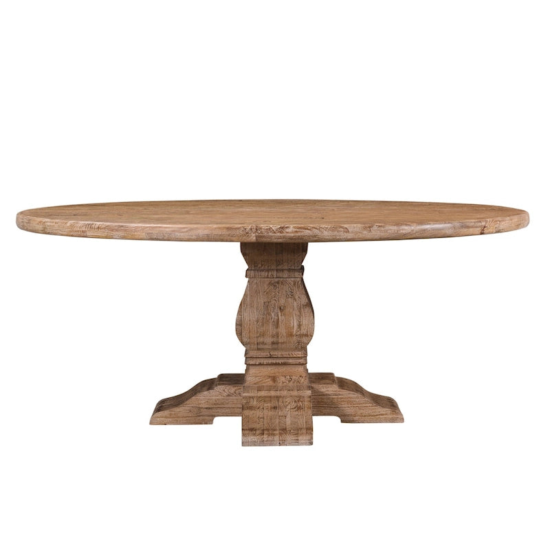 Table à manger ronde en bois de manguier