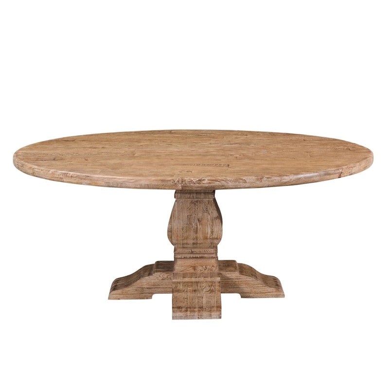 Table à manger ronde en bois de manguier