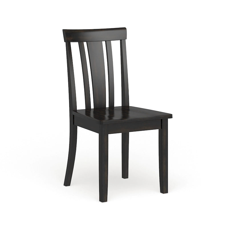 Chaises de salle à manger en bois à lattes par (lot de 2)