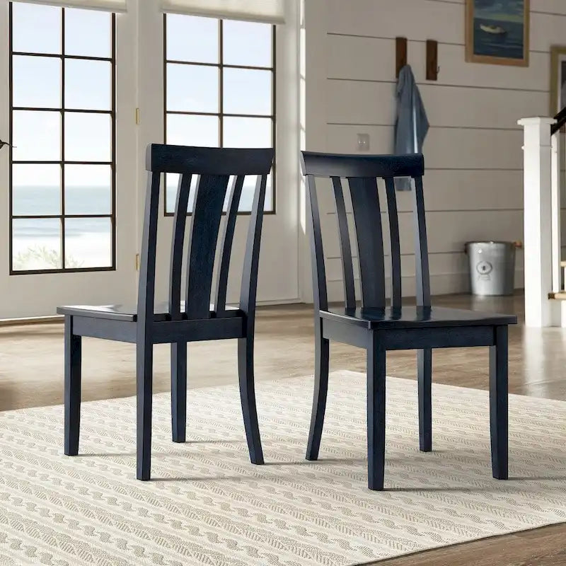 Chaises de salle à manger en bois à lattes par (lot de 2)