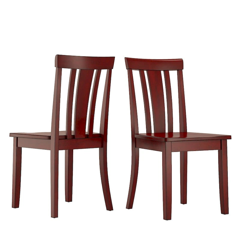 Chaises de salle à manger en bois à lattes par (lot de 2)