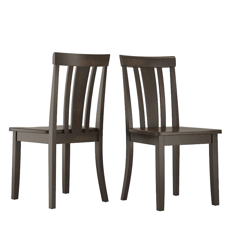 Chaises de salle à manger en bois à lattes par (lot de 2)