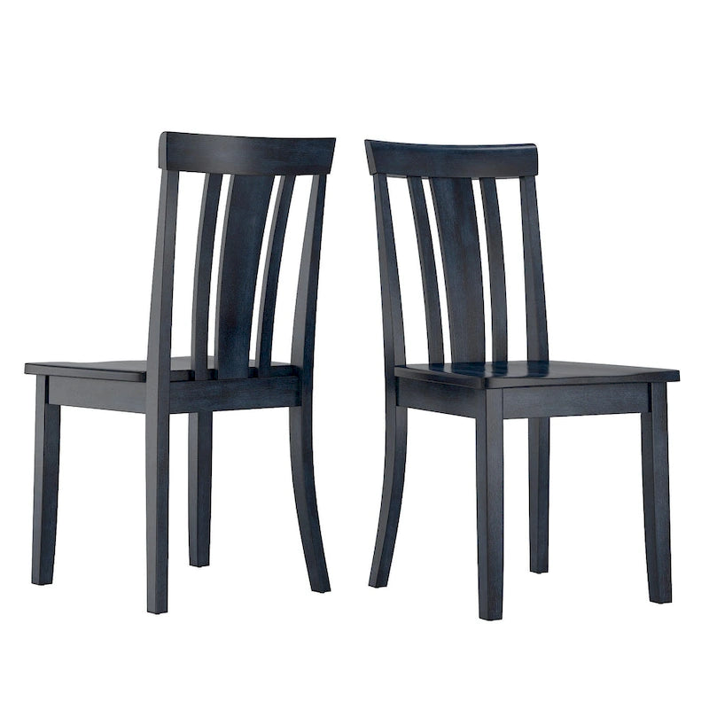 Chaises de salle à manger en bois à lattes par (lot de 2)