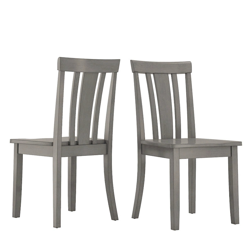 Chaises de salle à manger en bois à lattes par (lot de 2)