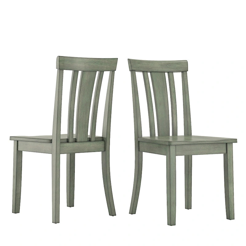 Chaises de salle à manger en bois à lattes par (lot de 2)