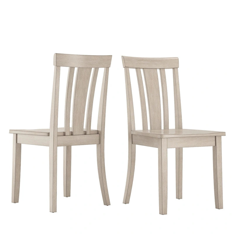 Chaises de salle à manger en bois à lattes par (lot de 2)