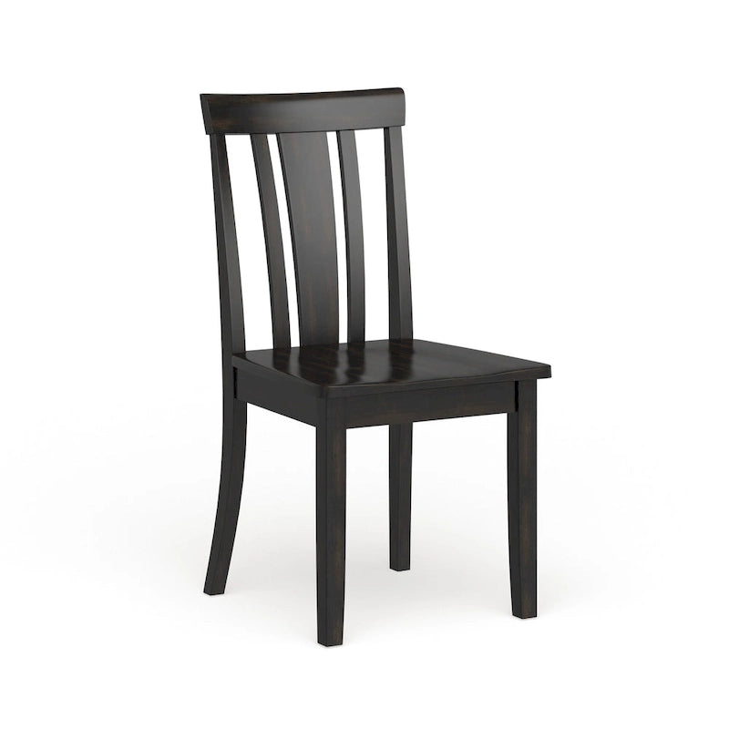 Chaises de salle à manger en bois à lattes par (lot de 2)