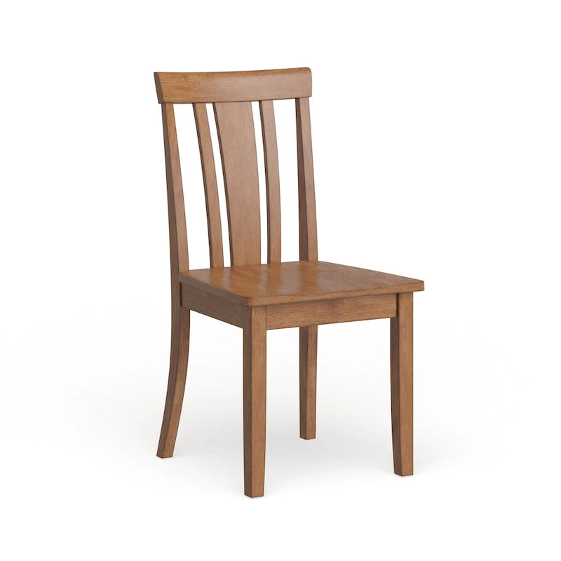 Chaises de salle à manger en bois à lattes par (lot de 2)