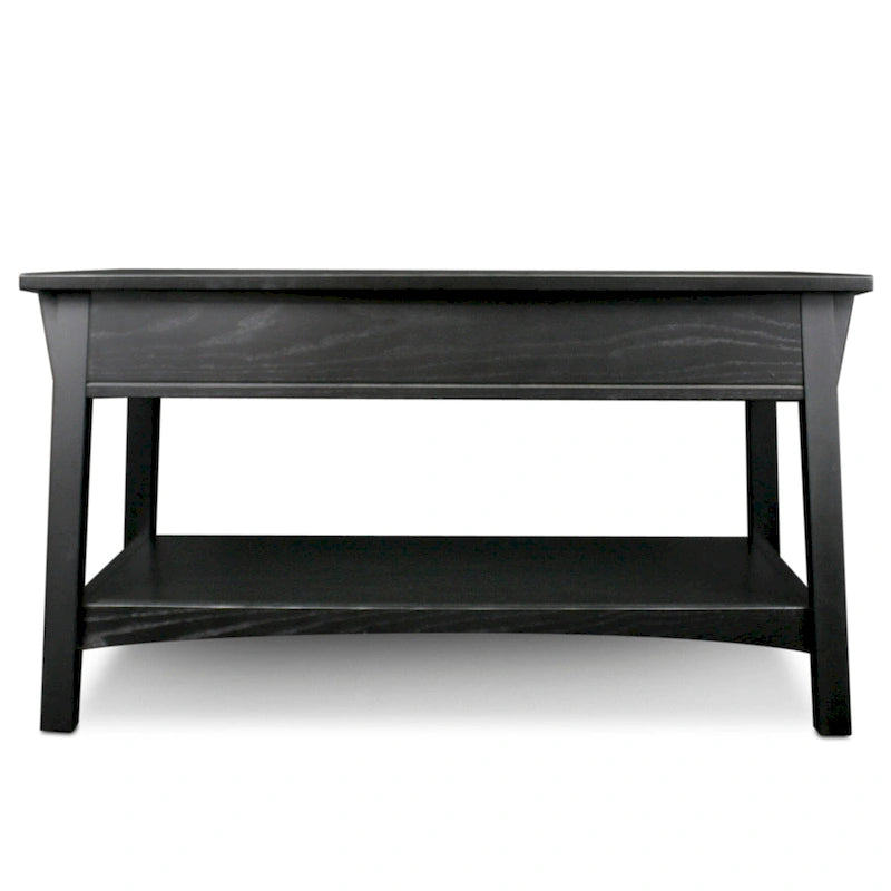 Table basse à deux tiroirs avec étagère