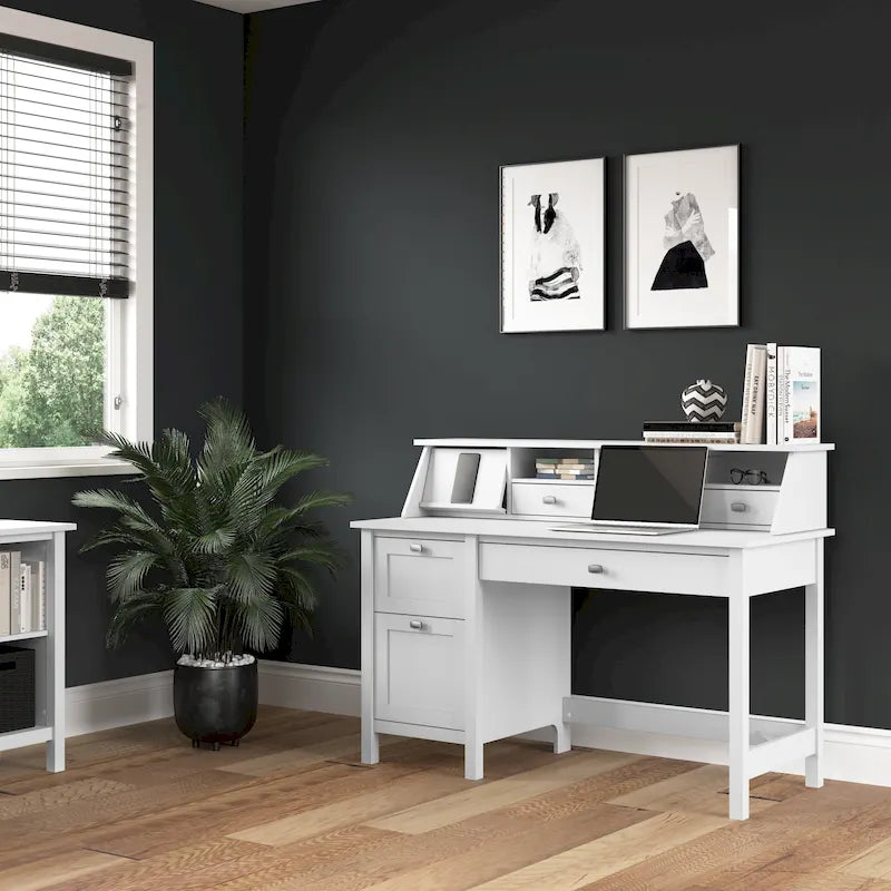 Bureau d'ordinateur 54W avec organisateur de bureau par