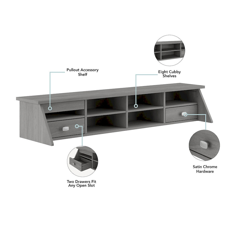 Bureau d'ordinateur 54W avec organisateur de bureau par