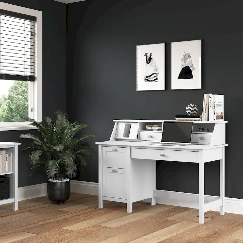 Bureau d'ordinateur 54W avec organisateur de bureau par