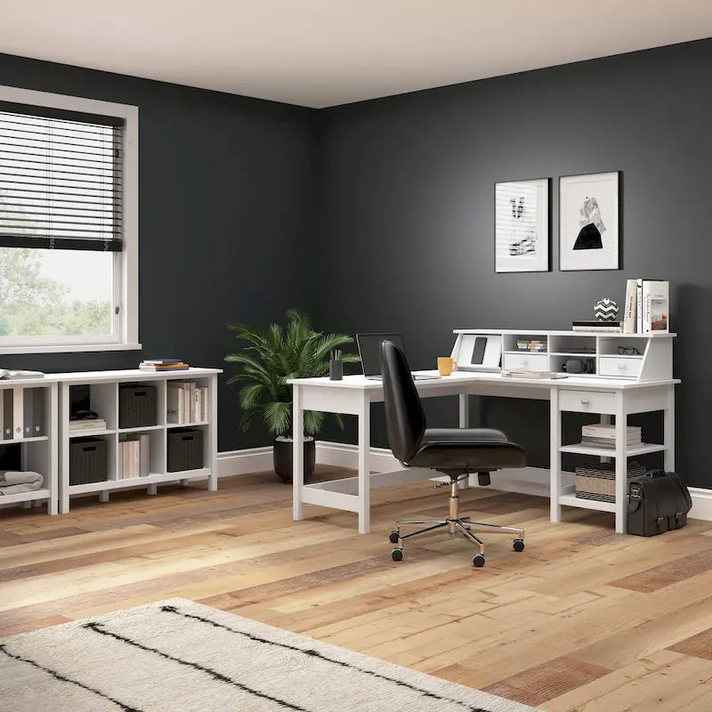 Bureau d'ordinateur 54W avec organisateur de bureau par