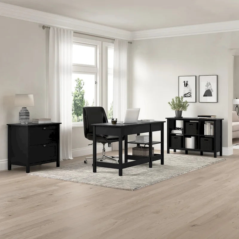 Bureau d'ordinateur 54W avec organisateur de bureau par