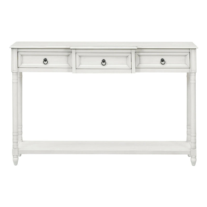 Console pour entrée avec tiroirs saillants et étagère