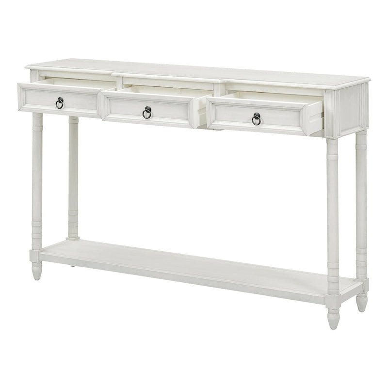 Console pour entrée avec tiroirs saillants et étagère