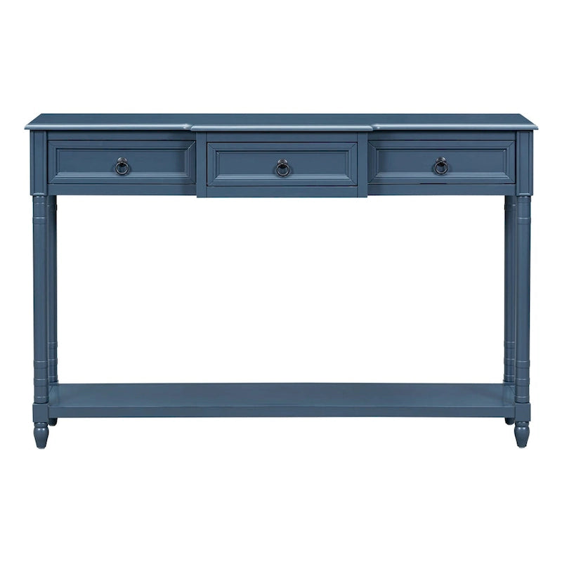 Console pour entrée avec tiroirs saillants et étagère